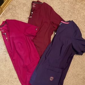 Koi Lite Robby Slim Fit  Women’s Scrub Top x3  Size2XL